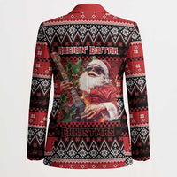 Guitar Christmas Blazer Rocking Santa - Wonder Print Shop