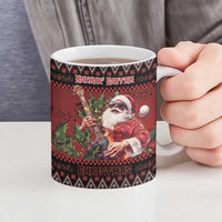 Guitar Christmas Ceramic Mug Rocking Santa - Wonder Print Shop