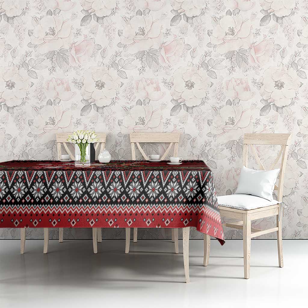 Guitar Christmas Tablecloth Rocking Santa - Wonder Print Shop