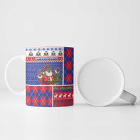Haiti Christmas Ceramic Mug Santa With Fanal Haitian Patchwork Style - Wonder Print Shop