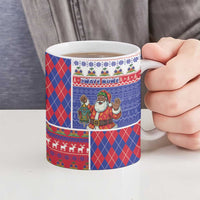 Haiti Christmas Ceramic Mug Santa With Fanal Haitian Patchwork Style - Wonder Print Shop