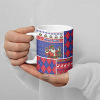 Haiti Christmas Ceramic Mug Santa With Fanal Haitian Patchwork Style - Wonder Print Shop