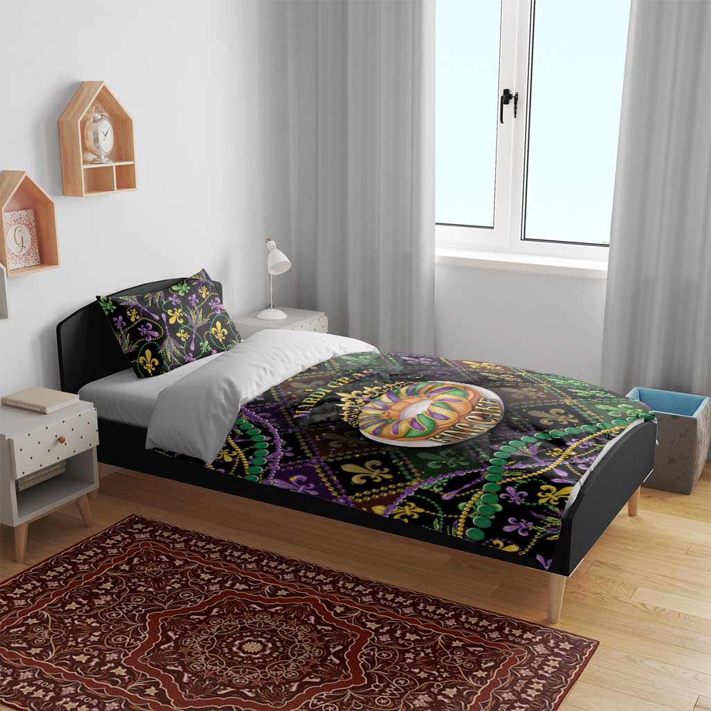 Mardi Gras Bedding Set King Cake Royal