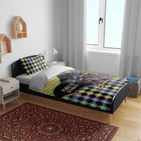 Mardi Gras Bedding Set King Rex Glitter Effect
