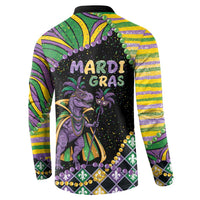 Mardi Gras Button Sweatshirt King Rex Glitter Effect