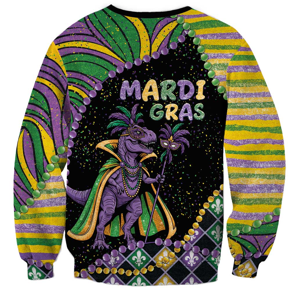 Mardi Gras Sweatshirt King Rex Glitter Effect