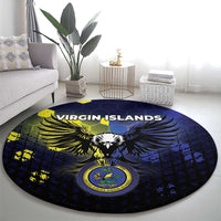 United States Virgin Islands Round Carpet Eagle Bird Unique Style - Wonder Print Shop