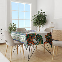 India Independence Day Tablecloth Royal Tiger Ashoka Chakra Paisley Pattern