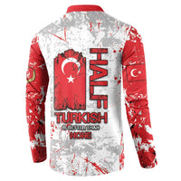 Turkey Button Sweatshirt Half Turkish Is Better Than None - Wonder Print Shop