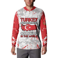 Turkey Button Sweatshirt Half Turkish Is Better Than None - Wonder Print Shop