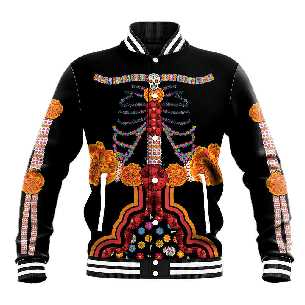 Mexico Day Of The Dead Baseball Jacket Skull Catrina Suits Cosplay Funny Style