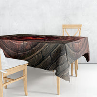 3D Illusion Jersey Devil Halloween Tablecloth Monster Horned Skull Fire Well