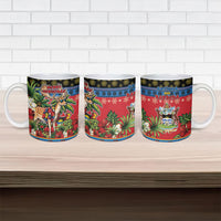 Afro-Antiguan and Barbudan Christmas Ceramic Mug This Fallow Deer Needs A Beach Retreat