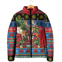 Afro-Antiguan and Barbudan Christmas Padded Jacket This Fallow Deer Needs A Beach Retreat