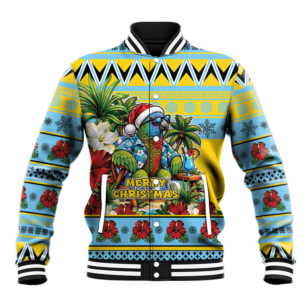 Afro-Saint Lucian Christmas Baseball Jacket This Amazona Parrot Needs A Beach Retreat