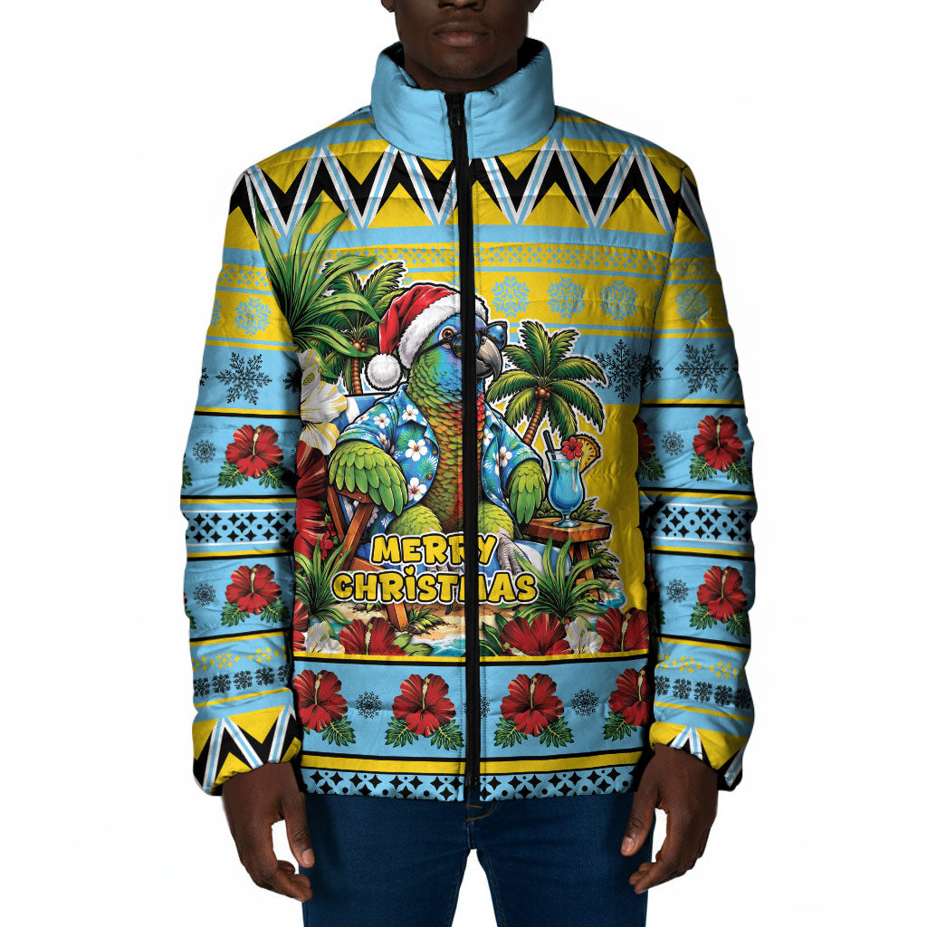 Afro-Saint Lucian Christmas Padded Jacket This Amazona Parrot Needs A Beach Retreat