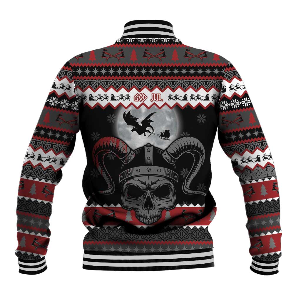 Vikings Christmas Baseball Jacket Fa La La La Fus Ro Dah - Wonder Print Shop
