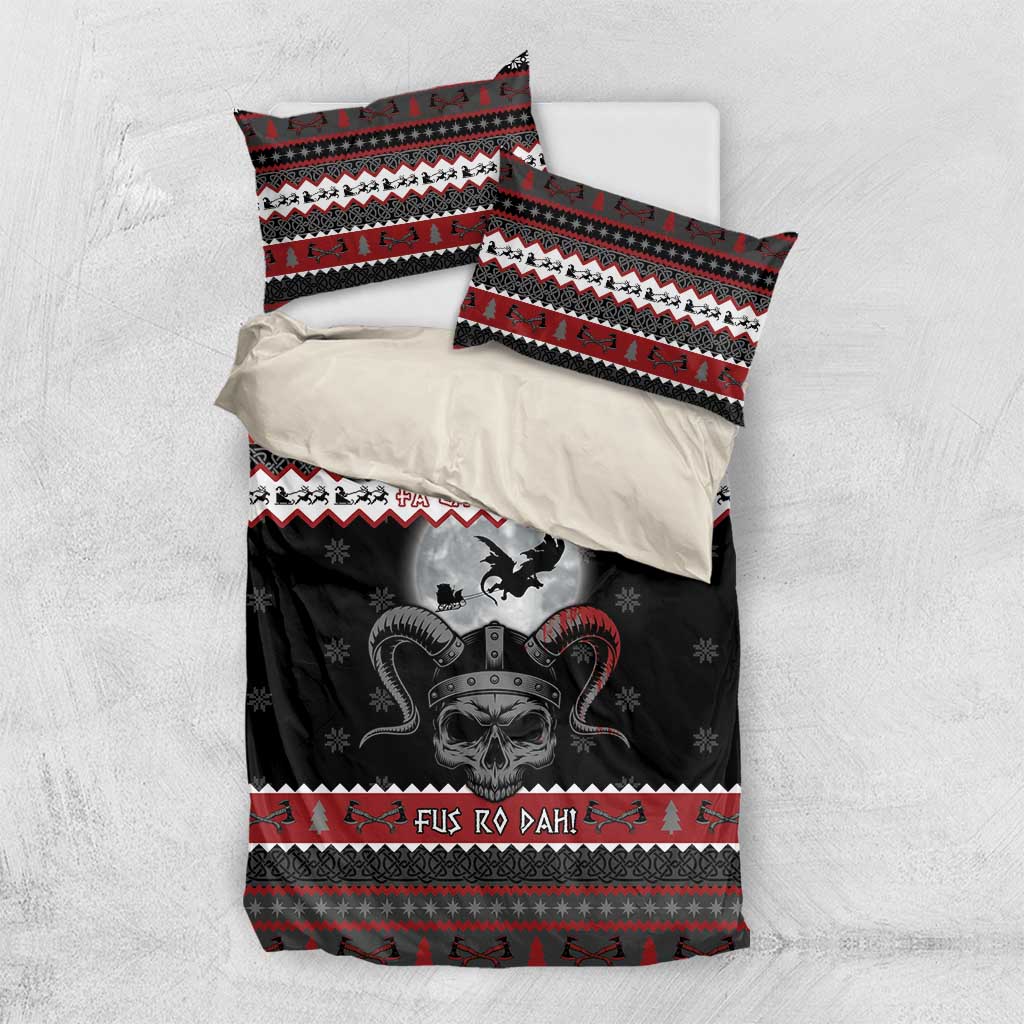 Vikings Christmas Bedding Set Fa La La La Fus Ro Dah - Wonder Print Shop