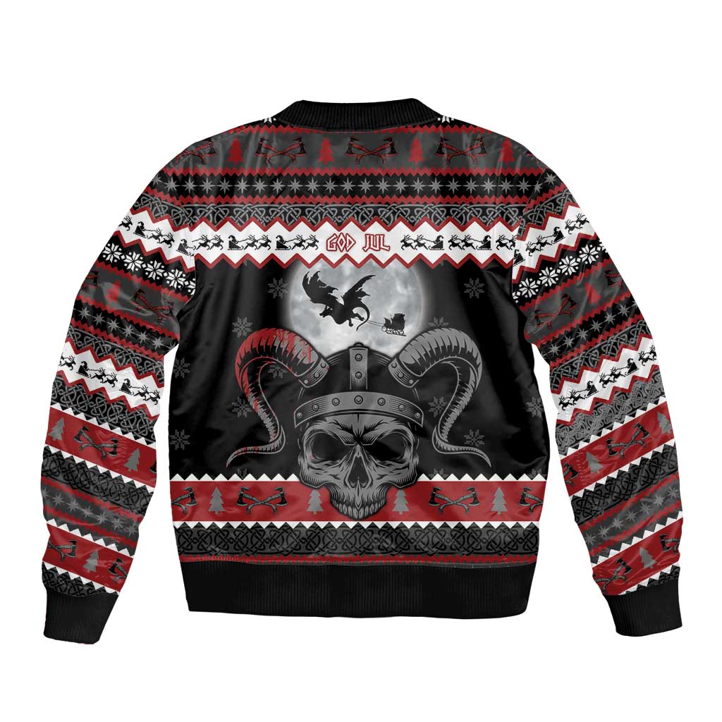 Vikings Christmas Bomber Jacket Fa La La La Fus Ro Dah - Wonder Print Shop