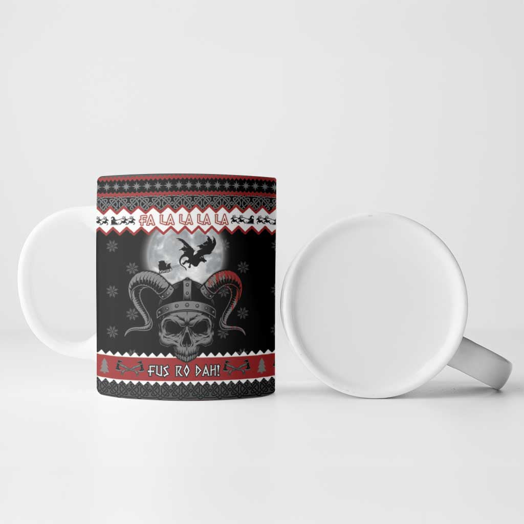 Vikings Christmas Ceramic Mug Fa La La La Fus Ro Dah - Wonder Print Shop