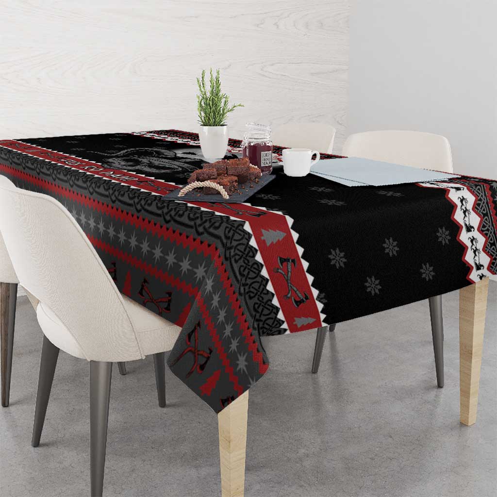 Vikings Christmas Tablecloth Fa La La La Fus Ro Dah - Wonder Print Shop