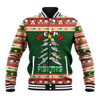 Fishing Christmas Baseball Jacket Merry Fishmas - Wonder Print Shop
