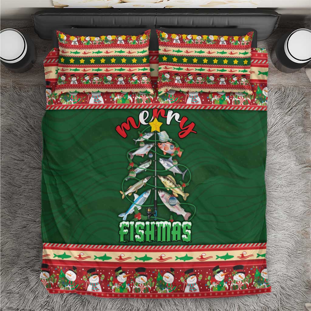 Fishing Christmas Bedding Set Merry Fishmas - Wonder Print Shop