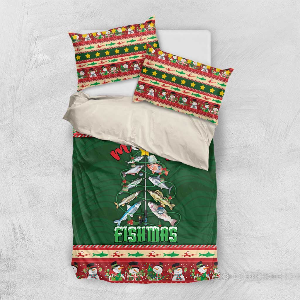 Fishing Christmas Bedding Set Merry Fishmas - Wonder Print Shop
