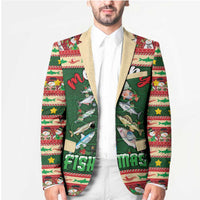 Fishing Christmas Blazer Merry Fishmas - Wonder Print Shop