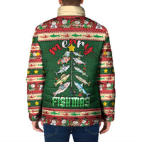 Fishing Christmas Padded Jacket Merry Fishmas - Wonder Print Shop