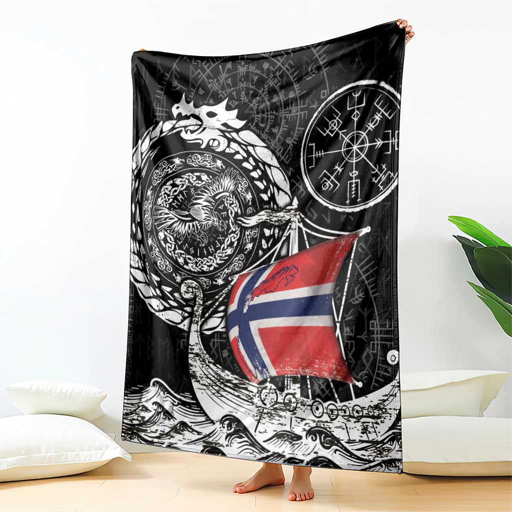 Viking Norway Blanket Norwegian Viking Ship
