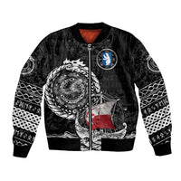 Personalized Viking Greenland Bomber Jacket Greenlander Viking Ship