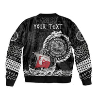 Personalized Viking Greenland Bomber Jacket Greenlander Viking Ship