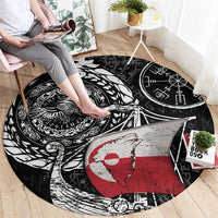 Viking Greenland Round Carpet Greenlander Viking Ship