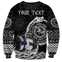 Personalized Viking Finland Sweatshirt Finnish Viking Ship