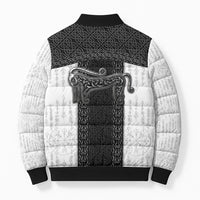 Ancient Scotland Bomber Puffer Jacket Pictish Beast Celtic Knotwork