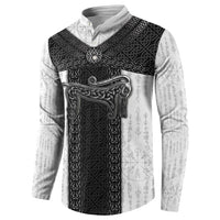 Ancient Scotland Button Sweatshirt Pictish Beast Celtic Knotwork