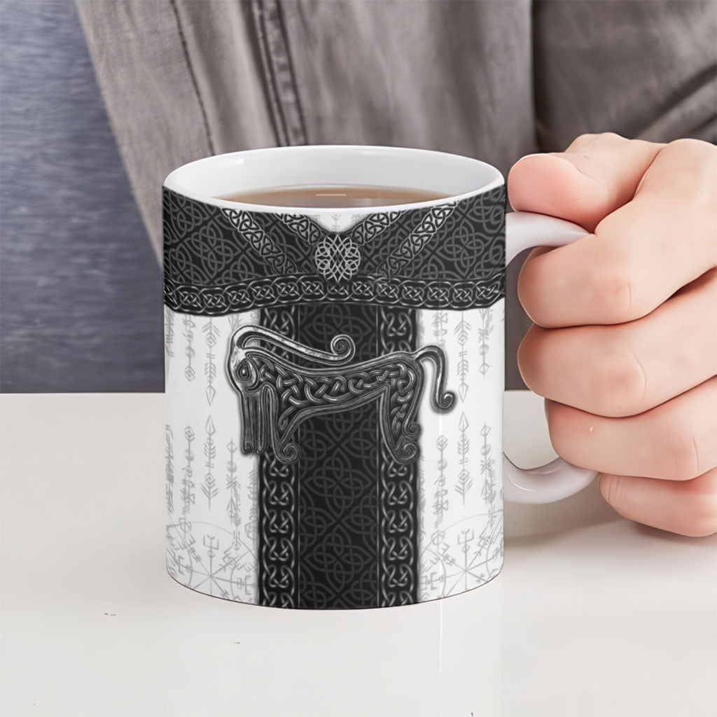 Ancient Scotland Ceramic Mug Pictish Beast Celtic Knotwork
