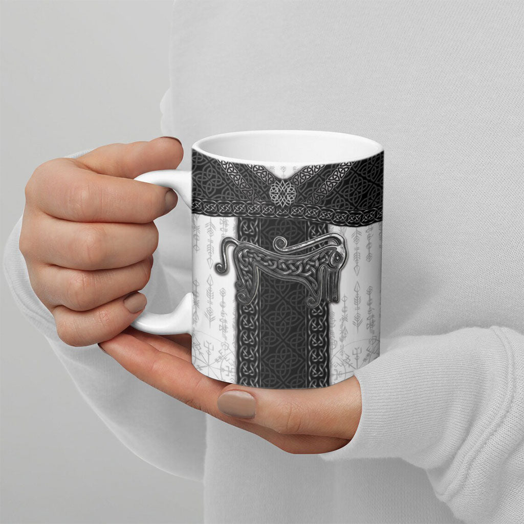 Ancient Scotland Ceramic Mug Pictish Beast Celtic Knotwork