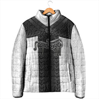Ancient Scotland Padded Jacket Pictish Beast Celtic Knotwork