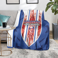 Paraguay Football Blanket Trophy Grunge Stripes