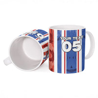 Custom Paraguay Football Ceramic Mug Trophy Grunge Stripes