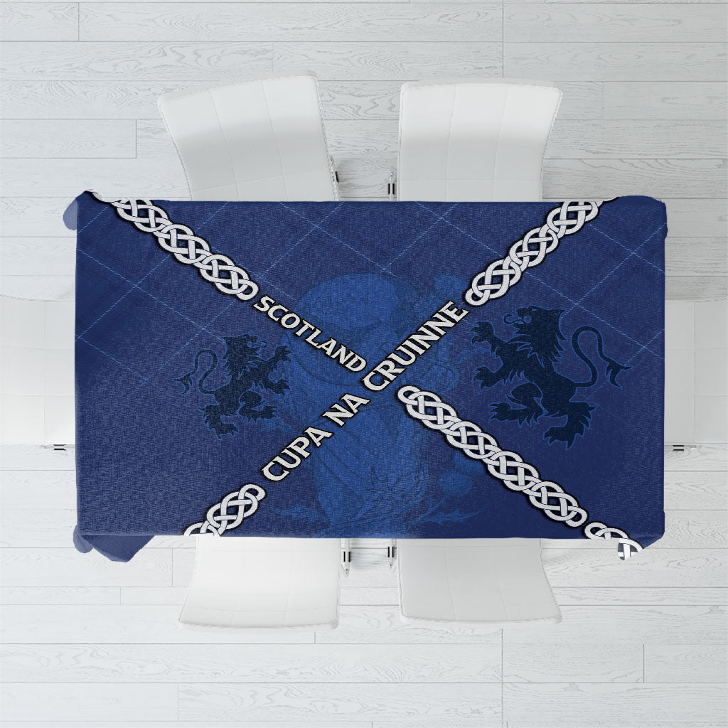 Scotland Football Tablecloth Saltire Celtic Knot Lion Rampant