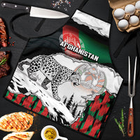 Afghanistan Apron Snow Leopard With Flag Ripped Style