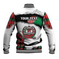 Personalized Afghanistan Baseball Jacket Snow Leopard With Flag Ripped Style