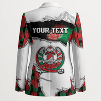 Personalized Afghanistan Blazer Snow Leopard With Flag Ripped Style