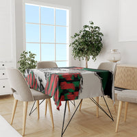 Afghanistan Tablecloth Snow Leopard With Flag Ripped Style