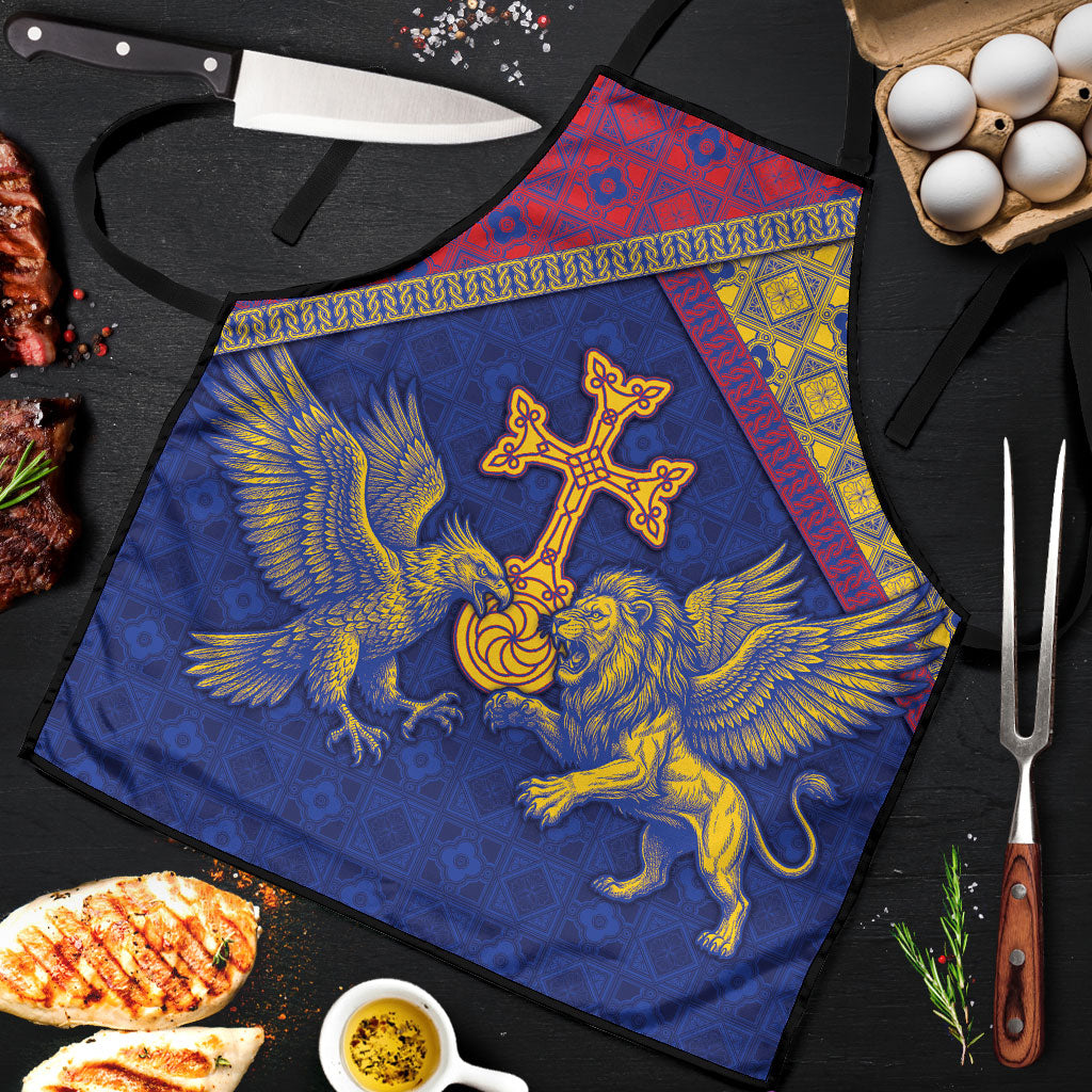 Armenia Apron Golden Eagle And Lion Khachkar