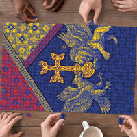 Armenia Puzzle Golden Eagle And Lion Khachkar