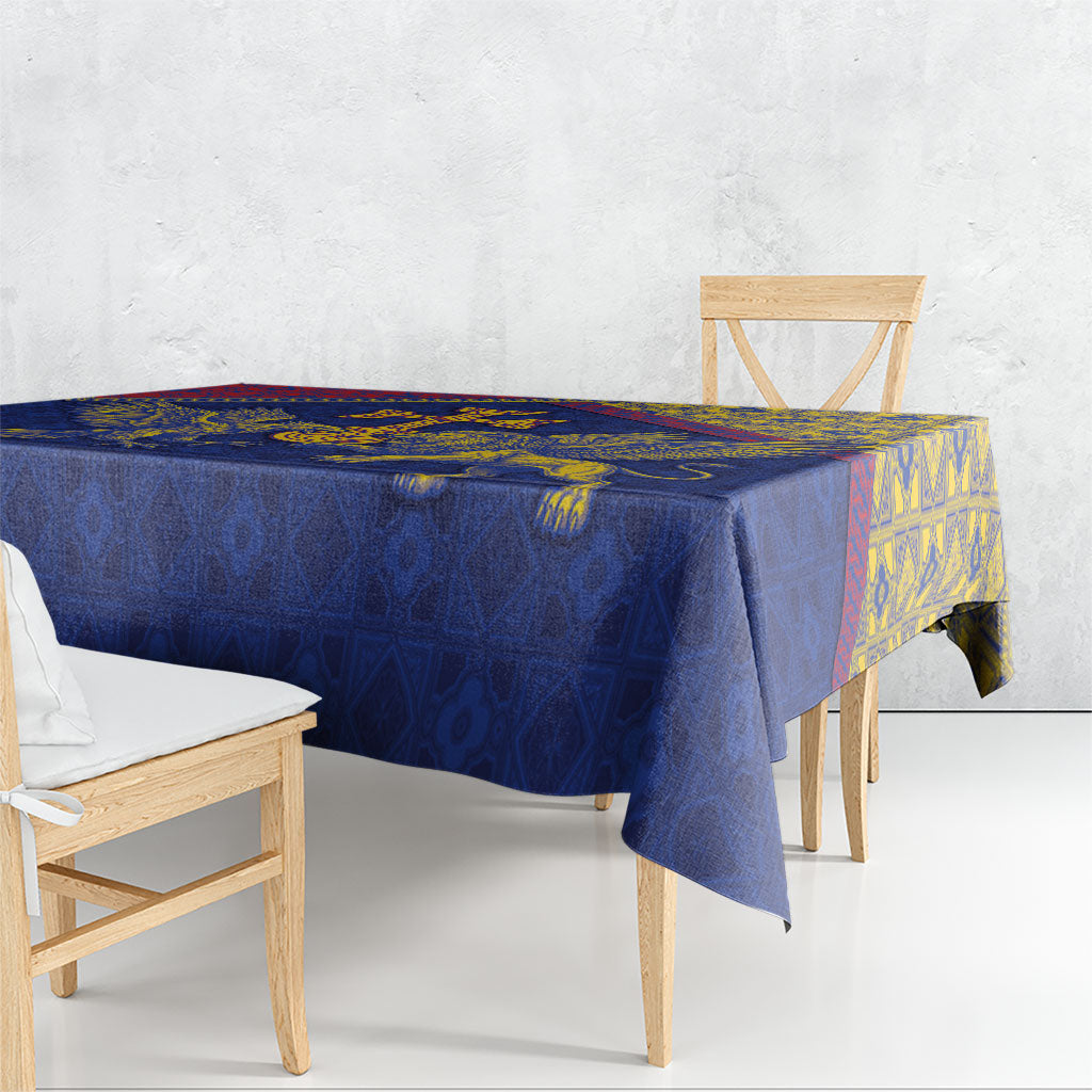 Armenia Tablecloth Golden Eagle And Lion Khachkar